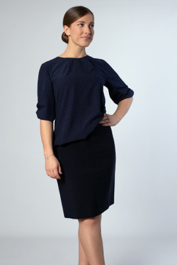 Юбка женская 051-50, Тёмно тёмно син #70ТТСи01051-50