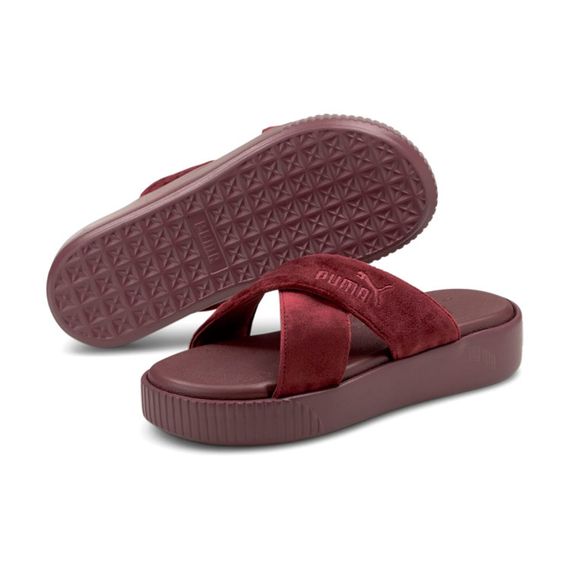 Puma Platform Velvet 'Red'