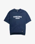 Толстовка Hardlunch Crew с коротким рукавом темно-синяя