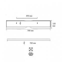 Накладной светильник Sonex Coraggio 7721/120L