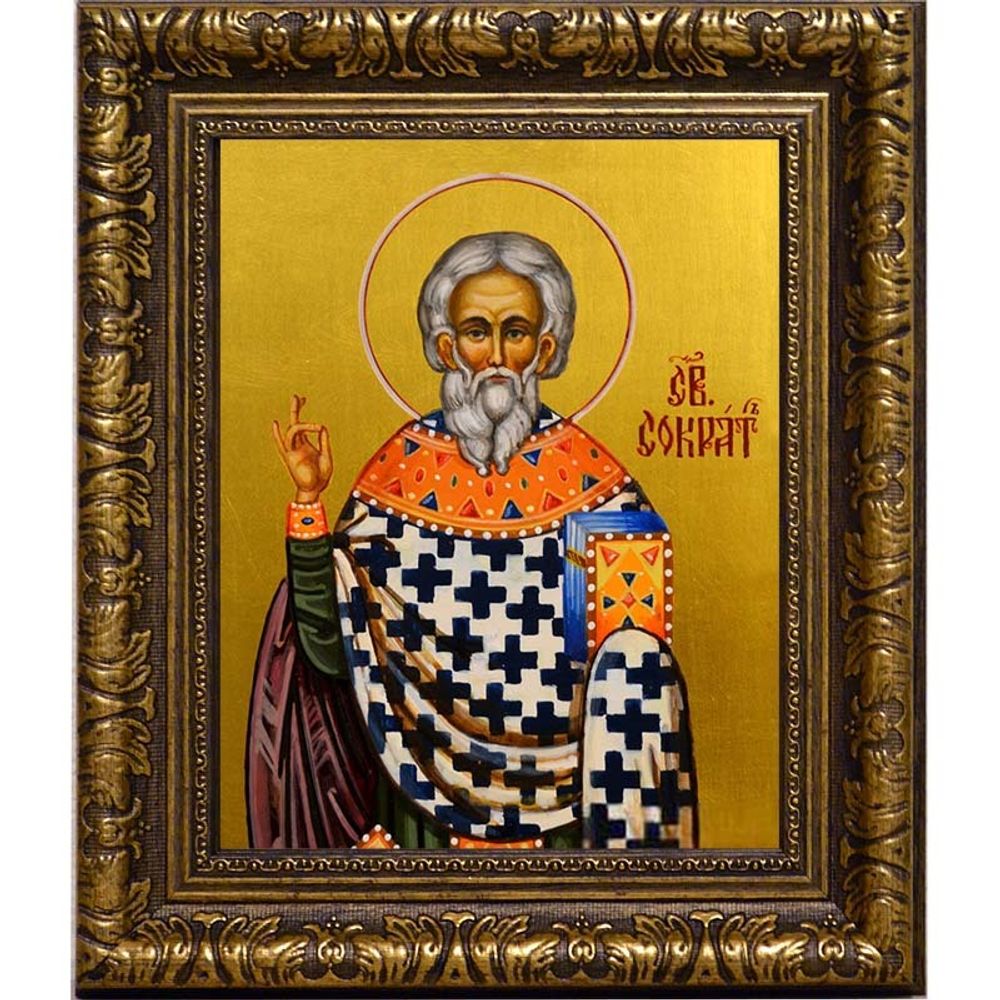 Сократ Анкирский, пресвитер, священномученик. Икона на холсте.