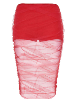 Юбка - сетка с драпировкой и шортами