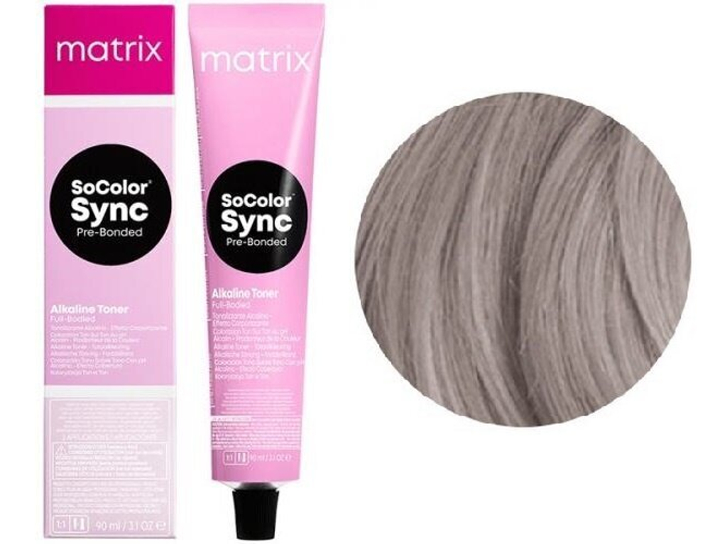 Matrix Краска для волос SoColor Pre-Bonded 8SP Светлый блондин серебристо-жемчужный 90 мл.
