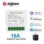 Умное реле Zigbee 3.0,одноканальное 16A, двухпозиционное управление,smart life