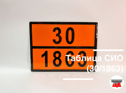 Таблица Опасный груз 30/1863 (топливо авиационное для турбинных двигателей)