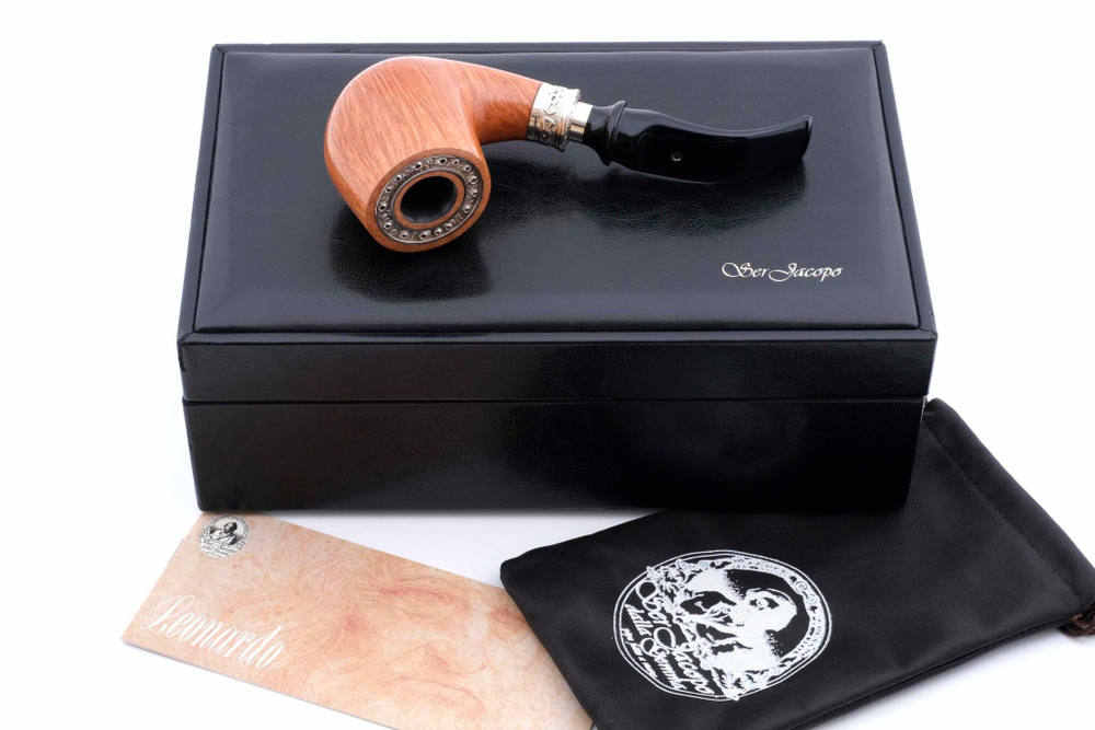 Курительная трубка Ser Jacopo Leonardo da Vinci Zaffiro (Сапфир) в шкатулке  S699