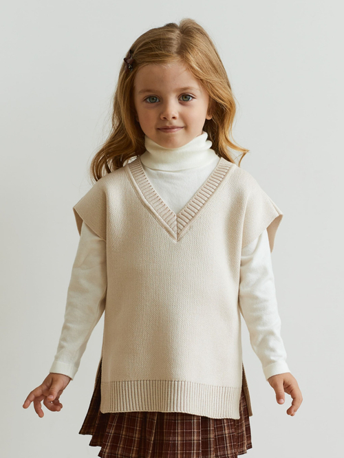 Жилет вязаный, Молоко