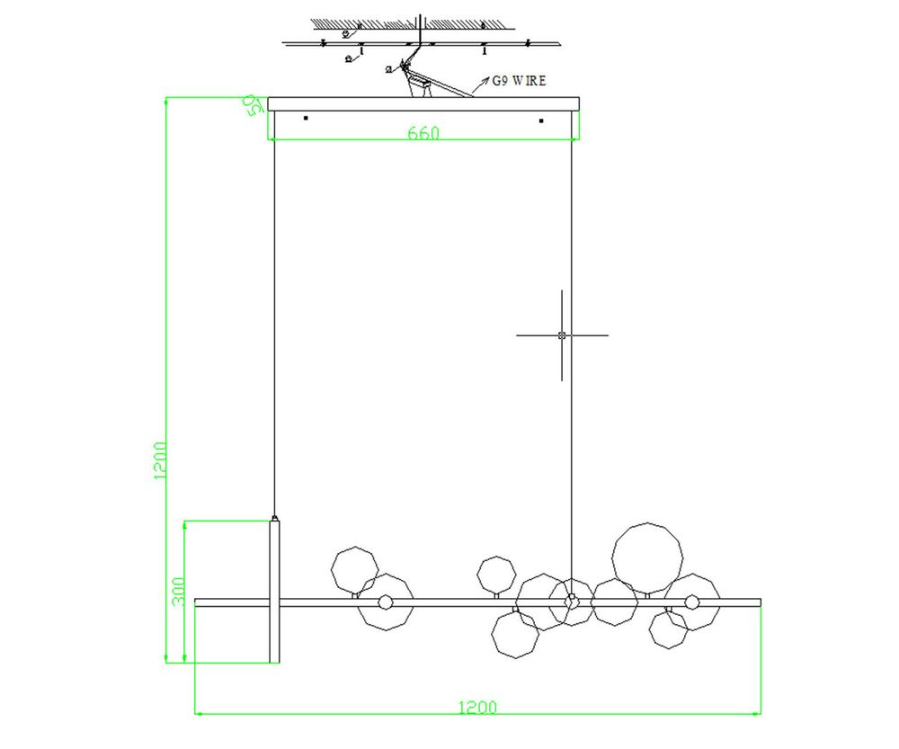 Kink Light 09408-10,19 Люстра Иона черный G9 50W+Led 17W