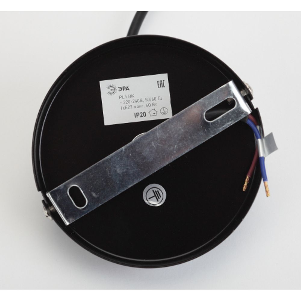 Светильник подвесной (подвес) ЭРА PL5 BK металл, E27, max 60W, высота плафона 170мм, подвеса 800мм, черный