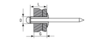 Алюминиевые заклепки Alu (Al5052), 6.4 х 25 мм, 200 шт, KRAFTOOL