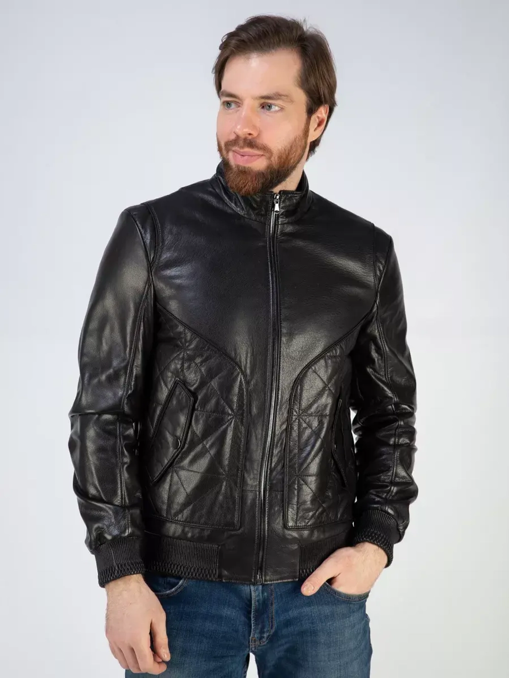 Кожаная куртка демисезонная