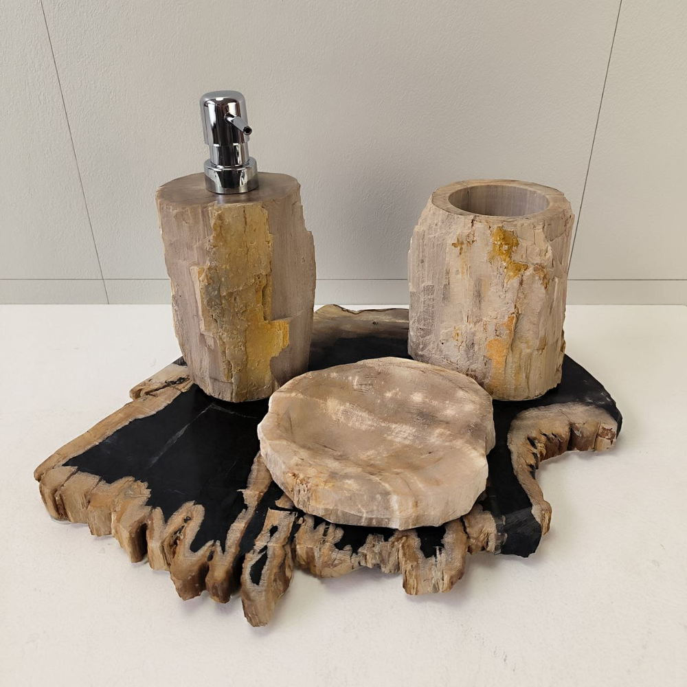 Набор из окаменелого дерева 4 предм Fossil Set NF-63296 поднос 149