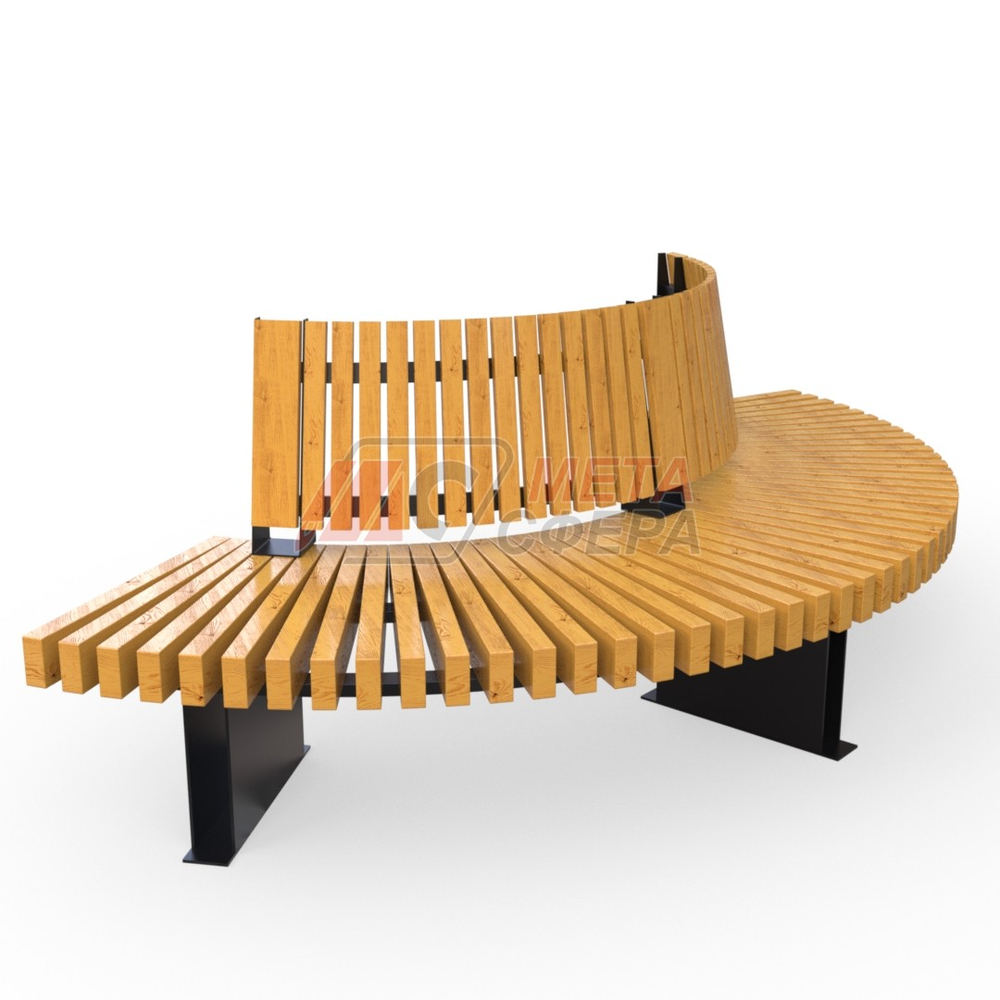 Скамейка Rail Road 03 внешний радиус
