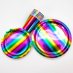 Стаканы (250 мл) Радужный перелив, Металлик, 6 шт.