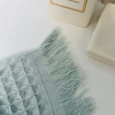 Полотенце вафельное 100*150см «Waffle» плотность 280гр/м, цвет снежная мята 08-184