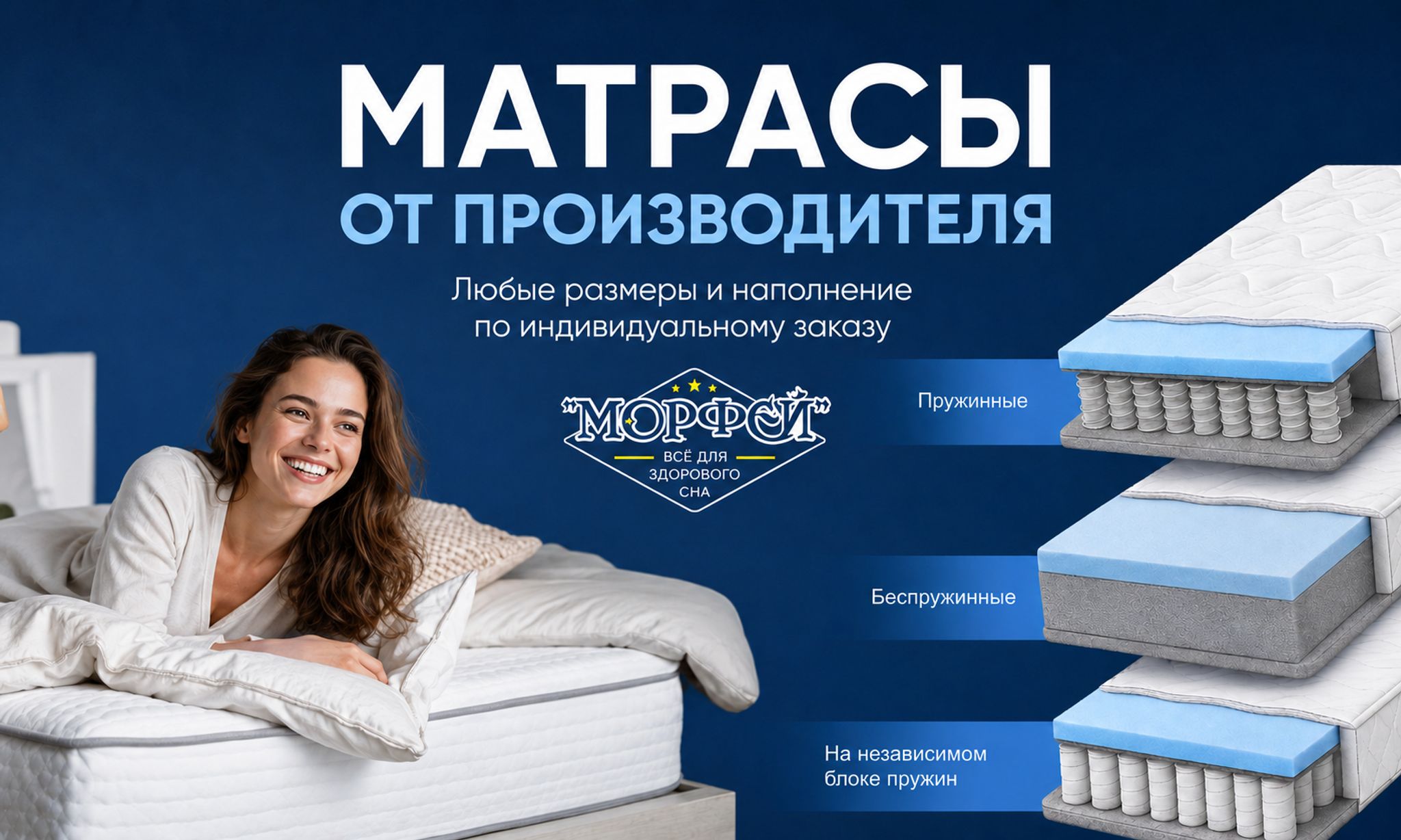 Кровати и матрасы от производителя Морфей