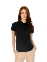 Рубашка поло медицинская женская Доктор стиль Safran Timeless, черная, размер M