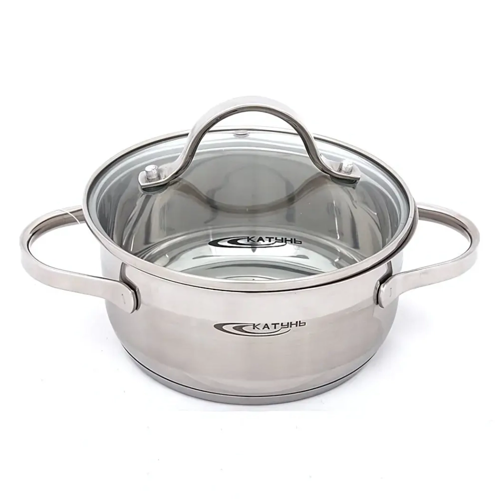 Кастрюля из нержавеющей стали 3,2л «АЛЬТА» КТ-SET-005-30