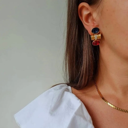 Клипсы с кристаллами