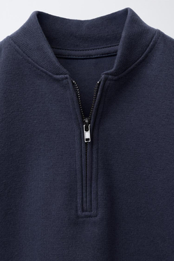 ZARA ОДНОТОННЫЙ КОМПЛЕКТ ИЗ ТОЛСТОВКИ И БРЮК-ДЖОГГЕРОВ, СИНИЙ