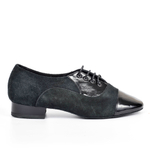 Туфли мужские из замши и лака