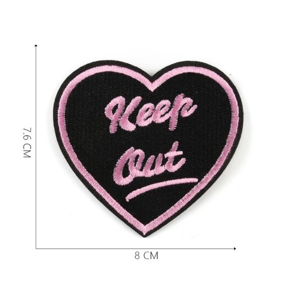 Нашивка термоаппликация на одежду и  на рюкзак. Keep out