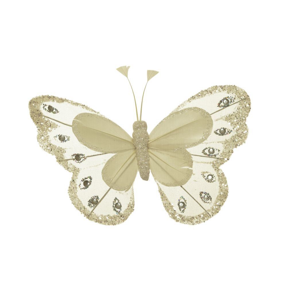 GAEM Изделие декоративное на клипсе "Бабочка", L17 W2 H12 см, 3в.