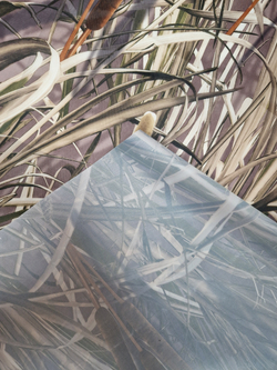 Ткань курточная Prival Oxford 210D PU 1000, 120г/м2, 1.5х10м, принт камуфляж Камыш