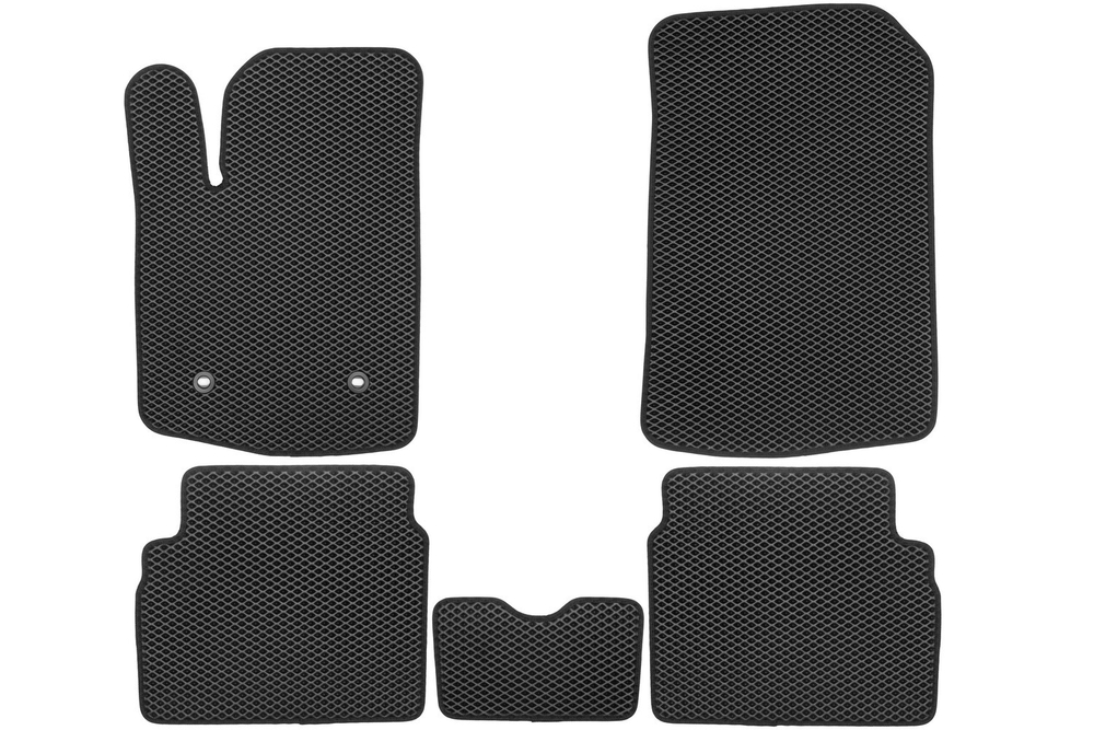 Коврики в салон EVA для CHEVROLET Aveo I, Ir 2003-2012 (черная окантовка), 5шт. арт.EVA.B.0500801222110K