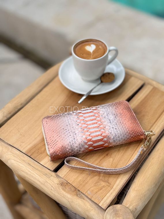 Кошелек из кожи питона на замке WA-257