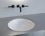 Раковина врезная снизу столешницы Salini MAREA 08 1802208M 42 из искусственного камня S-Stone, белая матовая
