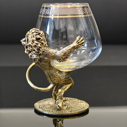 Бокал для коньяка "Лев" в подарочном футляре