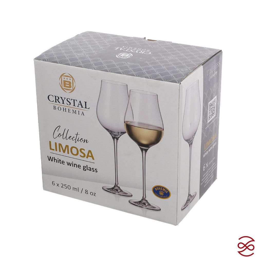 Набор бокалов для вина Crystalite Bohemia LIMOSA 250 мл (6 шт)