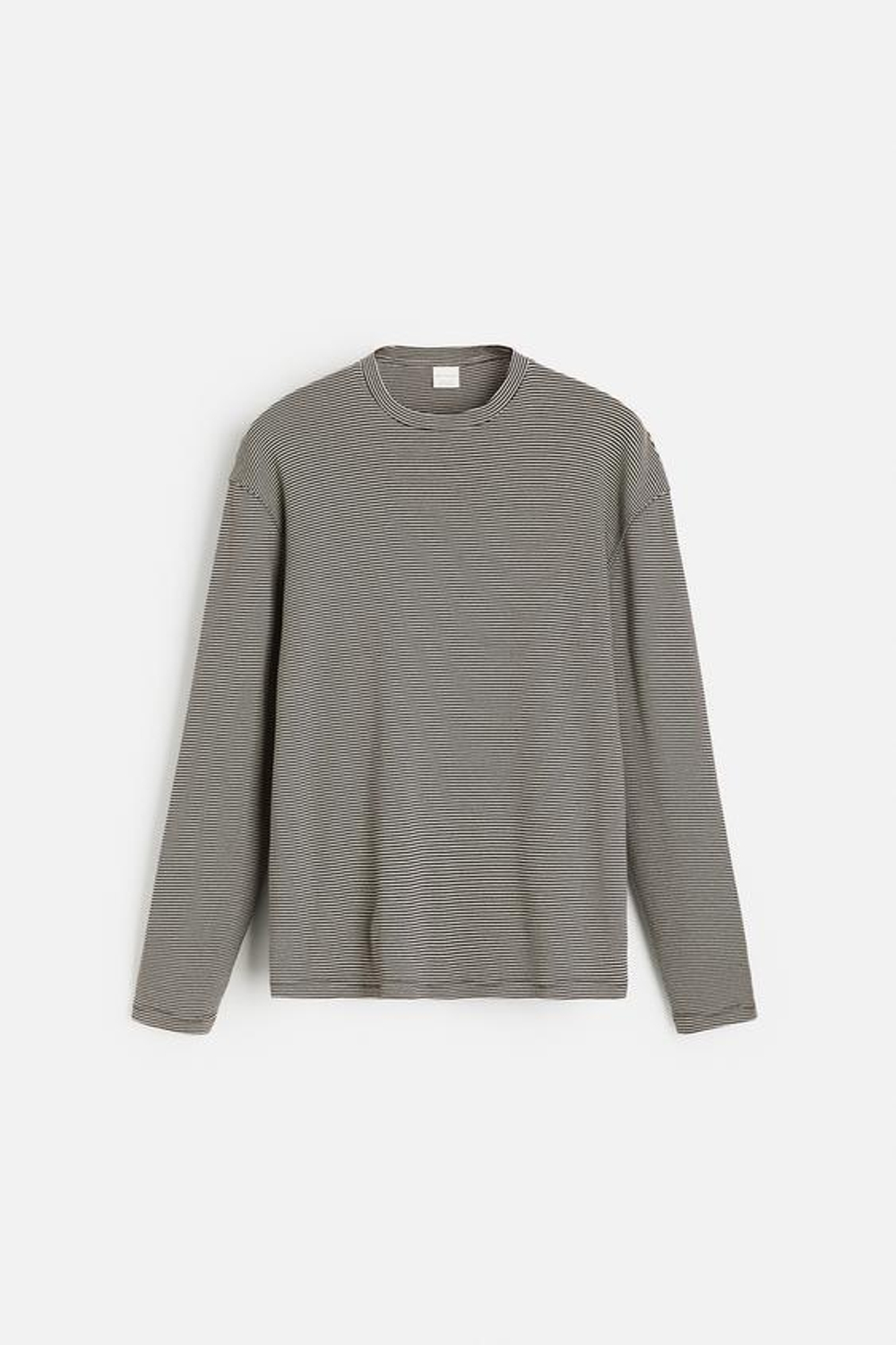 ZARA ЖАККАРДОВАЯ ФУТБОЛКА В ПОЛОСКУ, ЭКРЮ/ЧЕРНЫЙ