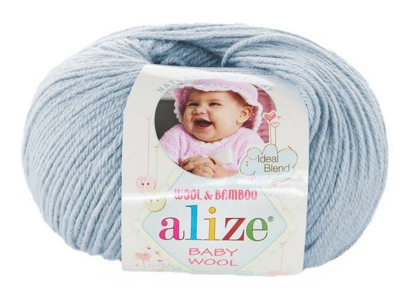 Пряжа Baby wool ( Alize) 224 Зимнее небо, фото