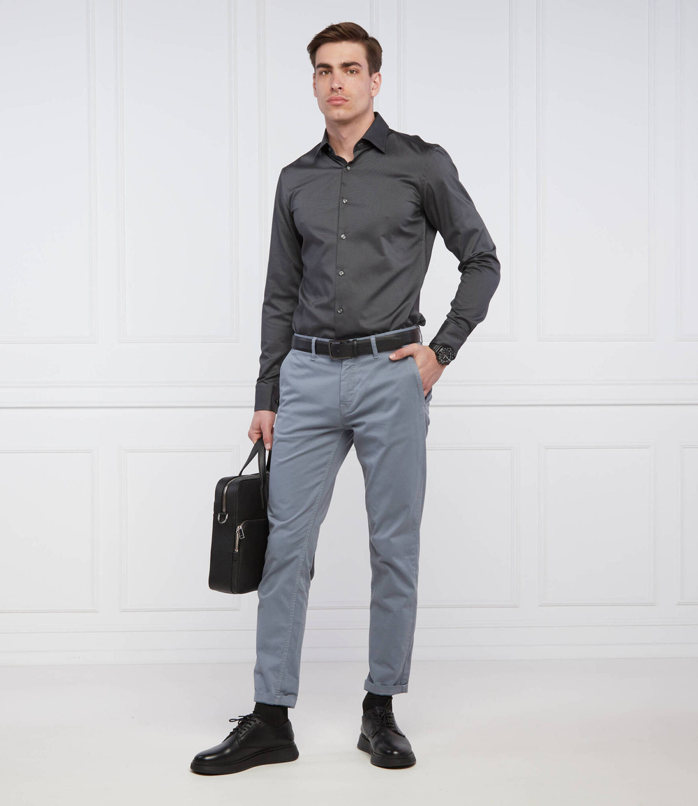 Рубашка H-HANK-kent-C1-214 BOSS BLACK - графитовый(50470583)