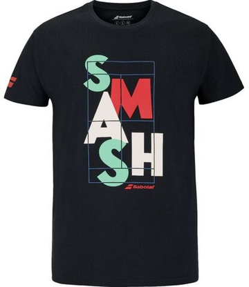 Мужская теннисная футболка Babolat Exercise Message Men - черный