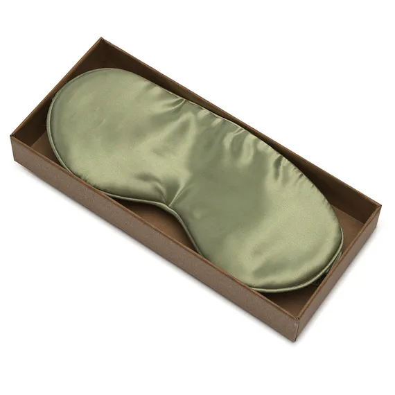 Маска для сна из натурального шелка мятного цвета из коллекции essential