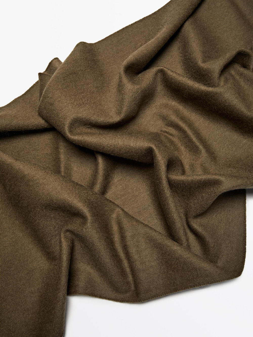 Massimo Dutti Шарф из двусторонней ткани, из 100% шерсти, зеленый