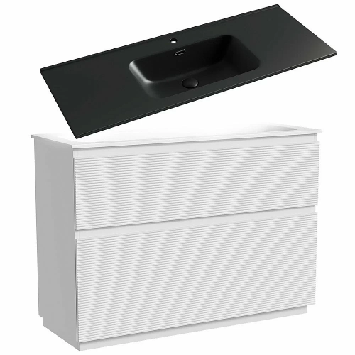 Тумба с раковиной Sancos FOLK Floor FL120FW/CN7006MB 120 Bianco