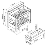Кровать двухъярусная Гаус 90х200 с ящиком, белый