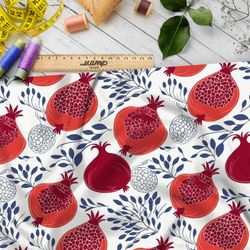 Ткань премиум шелк искусственный Армани плоды граната