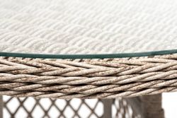 "Эспрессо-80 R" обеденная группа плетеная, цвет бежевый