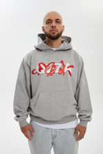 Худи коллаб граффити (серый)