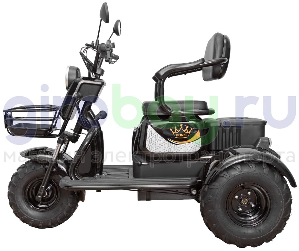 Электротрицикл IKINGI T3 Pro MAX 1000W (60V/30Ah) - Чёрный фото №8