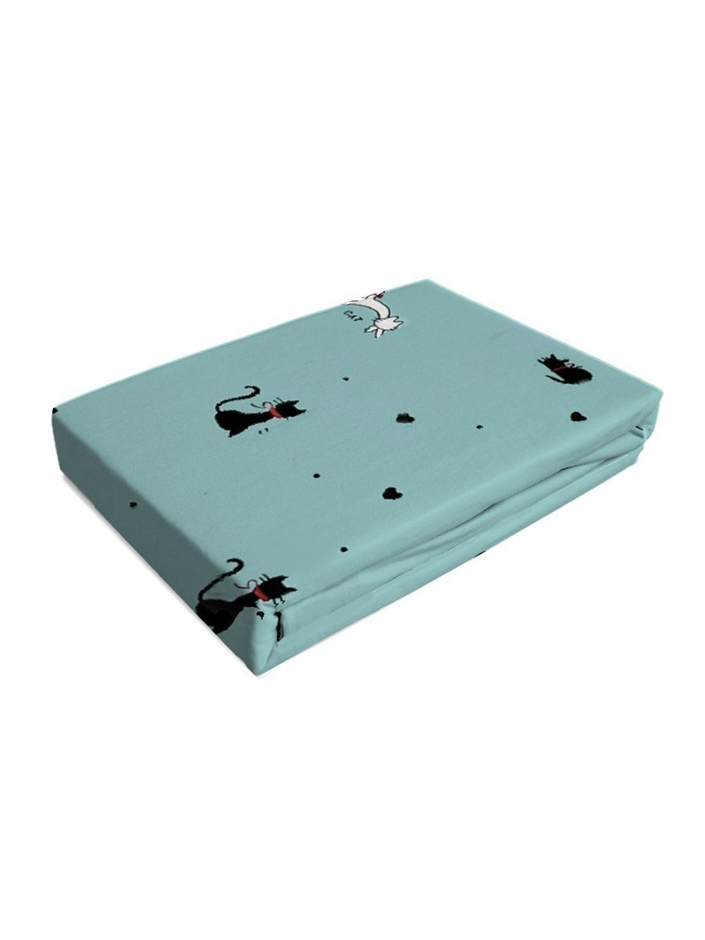 Постельное белье Simple House "Cat (полисатин)" 2-спальный Наволочка 50х70 см 2 шт Простынь 240х215 см Пододеяльник 175х215 см