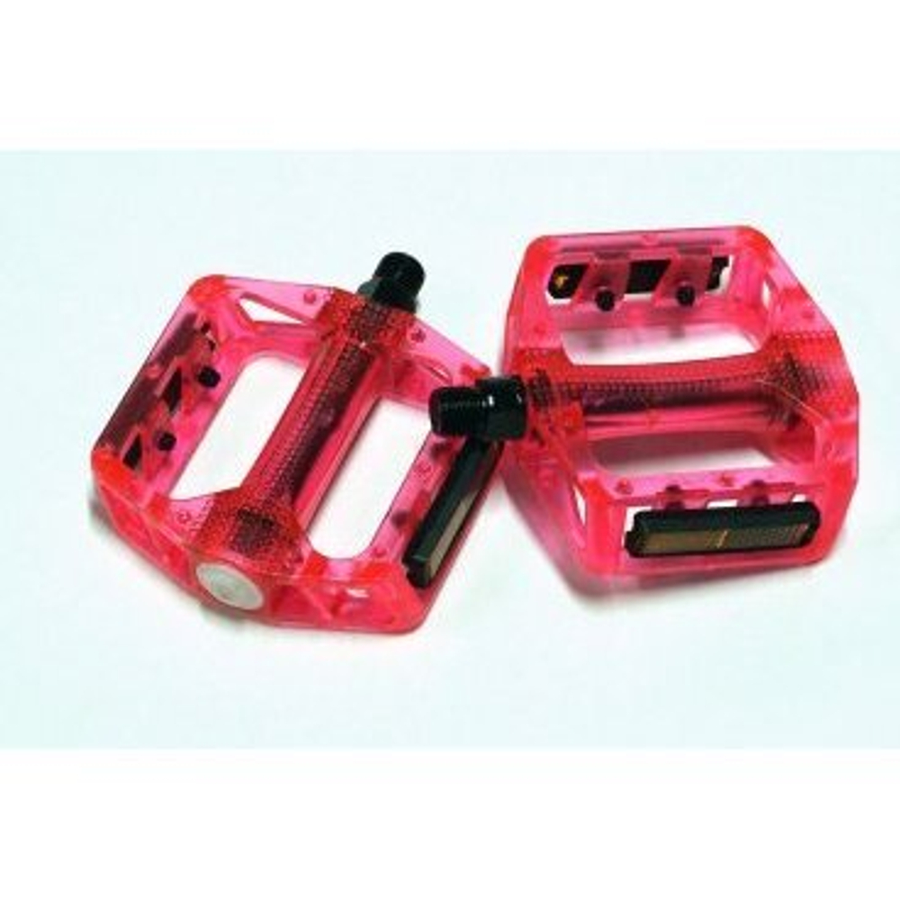 Педали FEIMIN FP-801red,110*100мм,BMX,база пластик,стальная ось,327гр,красные,подшипник