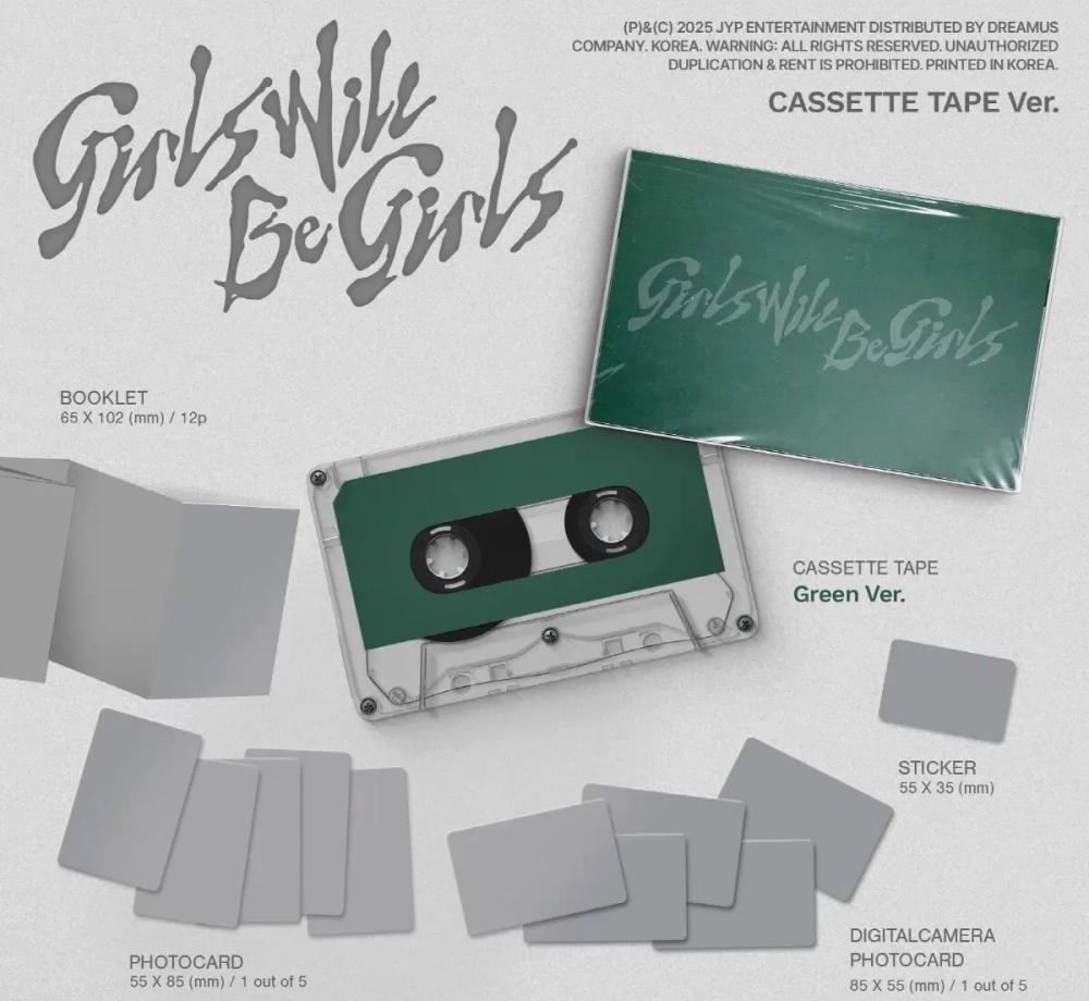 Альбом ITZY - Girls Will Be Girls [Cassette Tape ver.] (Green ver.)