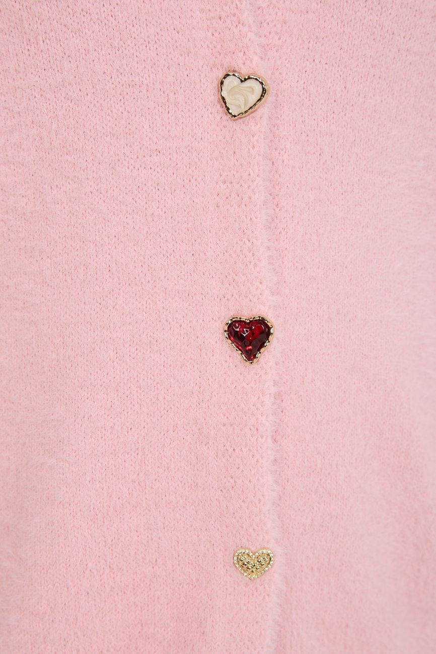 Кардиган травка, светло-розовый