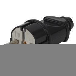 Вилка ЭРА Vx2-B с заземлением прямая 16A черная